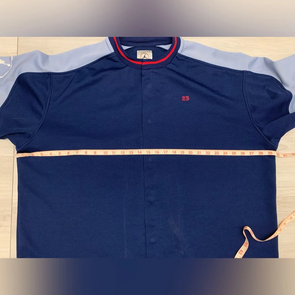 Vintage Air Jordan Mens Snap Button Up Shooting‎ Warmup Jacket Basketball Sz XL